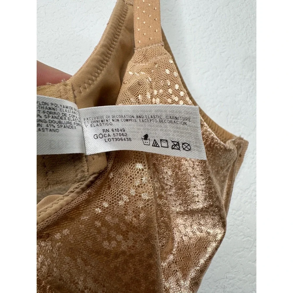 Wacoal Back Appeal Underwire Bra Size 34D‎ Tan Nude Praline 855303 Womens